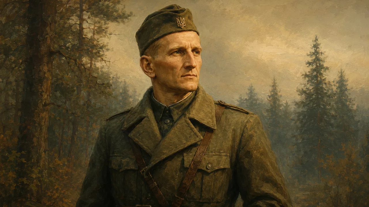 Портрет Романа Шухевича, головного командира УПА, генерал-хорунжого