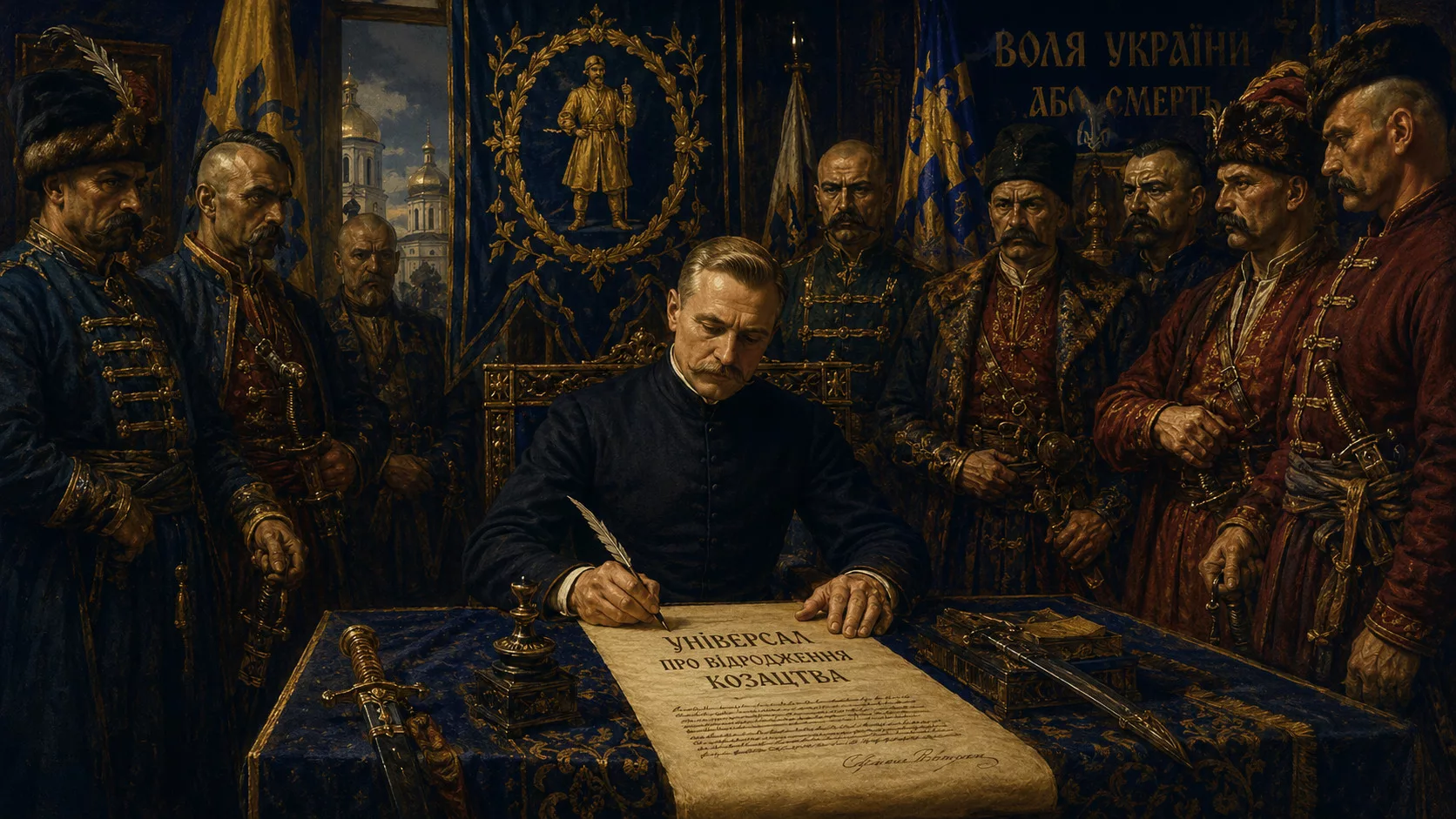Підписання універсалу про відродження козацтва 1918