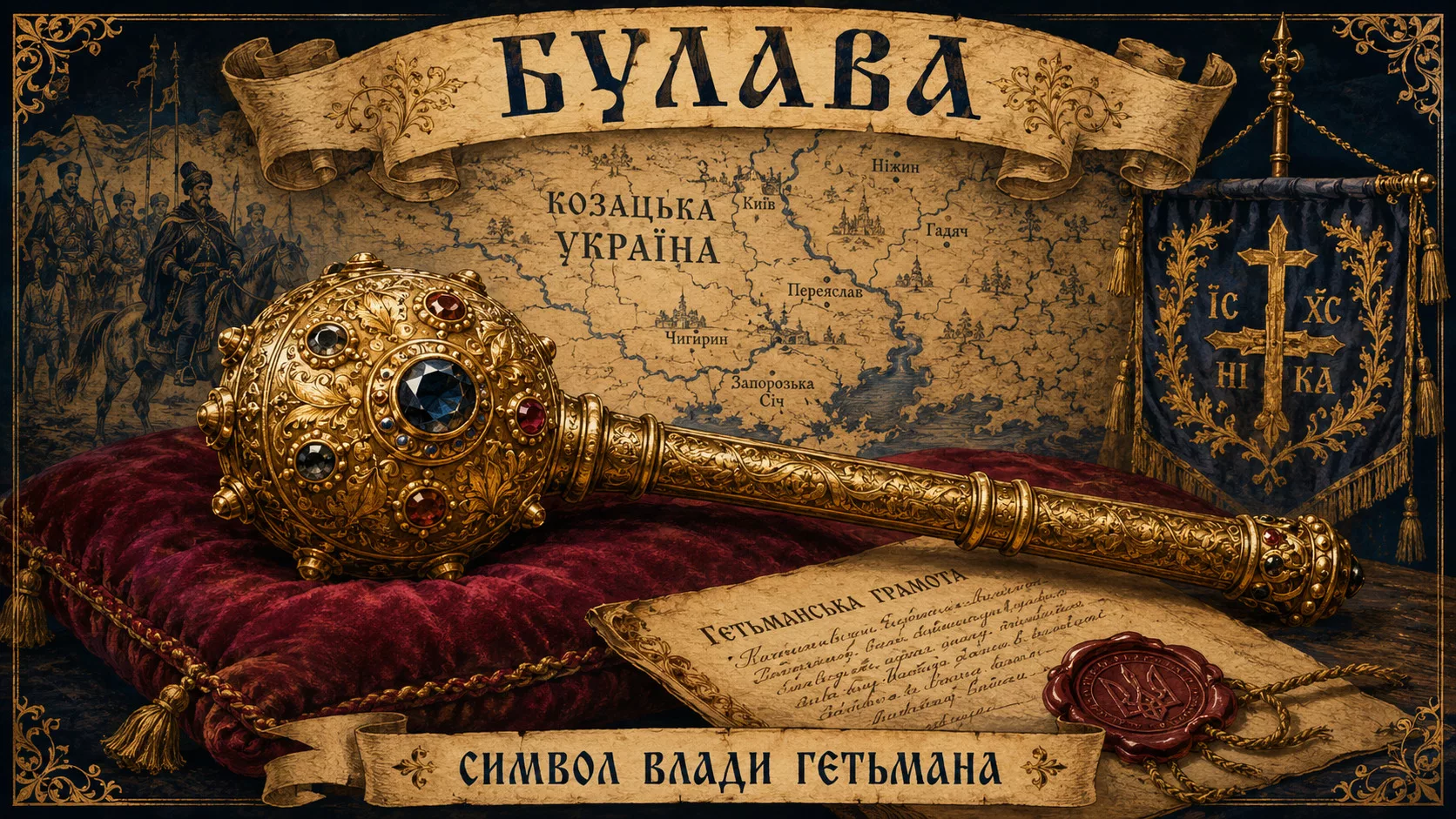 Гетьманська булава XVII століття