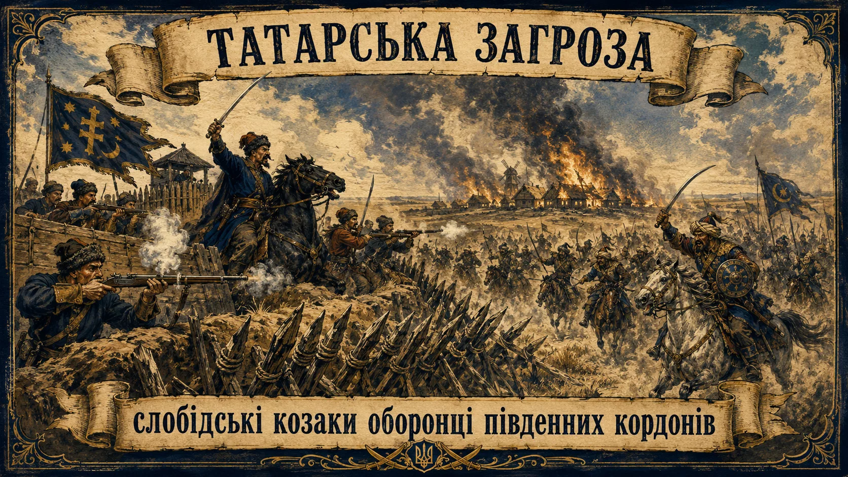 Слобідські козаки відбивають татарський набіг