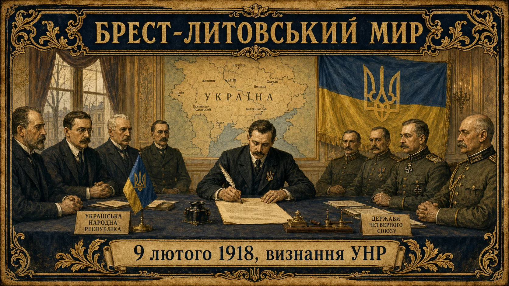 Підписання Брест-Литовського миру 9 лютого 1918