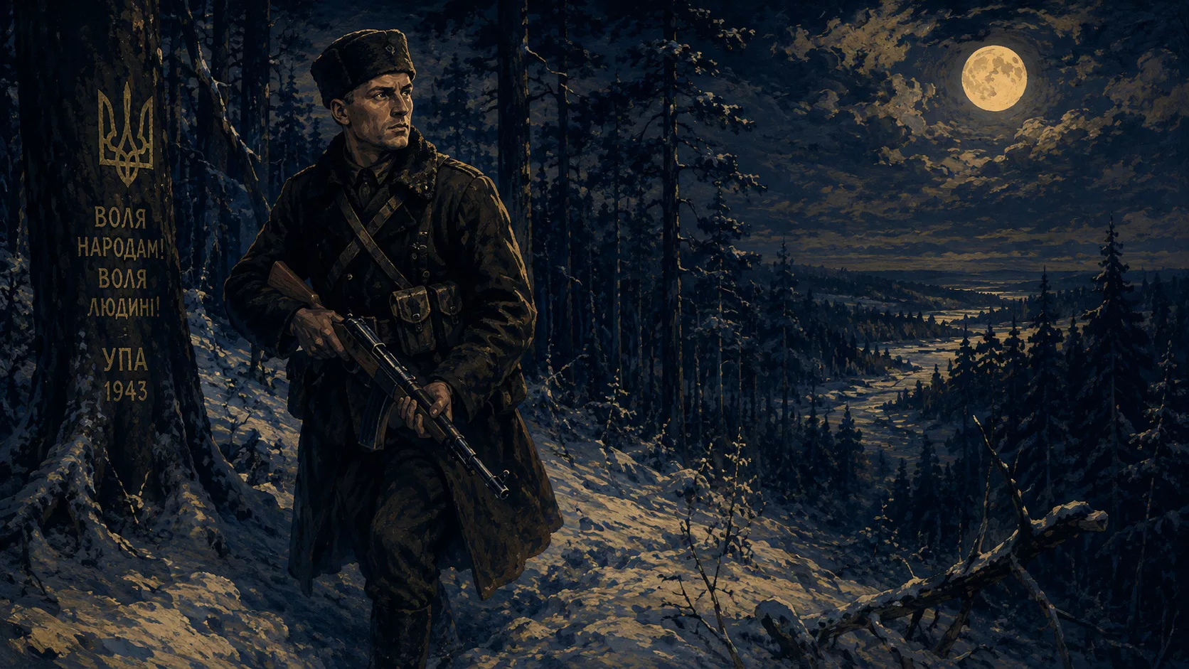Український повстанець у Волинському лісі 1943