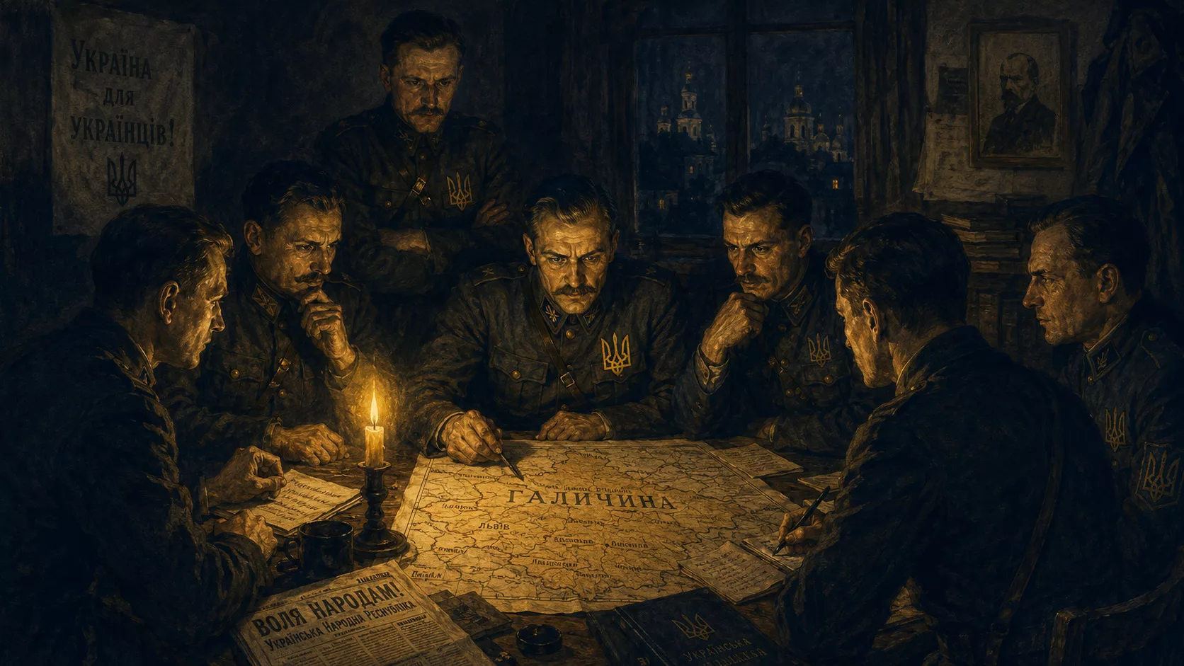 Конспіративна зустріч українських офіцерів УГА 1920